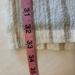 JM Collection  White and Tan Striped Cropped pants size Medium‎ Photo 5