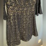 Eliza J  Lace Bell Sleeve Fit & Flare‎ Dress Boat Neck Lined Navy Blue Size 8 Photo 5
