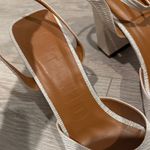 BNWT Staud White Textured Solange 100MM Block Photo 2