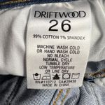 Driftwood High Rise Skinny Ankle Jeans Light Indigo Ikat Embroidered Size 26x28 Photo 9