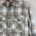 THML ‎ Jacket Shacket Women Small Green Brown Plaid Button Pocket Flannel Ranch Photo 1