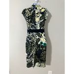Catherine Malandrino Dress Floral Print Silk Wrap Black Green Size P (PETIEW S) Photo 5