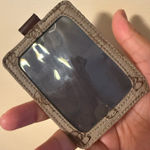 CLASSY DOONEY & BOURKE TAN WITH DARKER TAN INITIALS‎ I.D. CASE HOLDER K Brown Photo 0