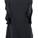 Sanctuary Black Silk Ruffle Sleeveless Top Blouse Size Large Photo 0