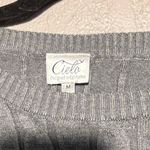 Women's Grey Jumper Longsleeve Sweater Cable Knit Gray Size M Photo 4