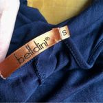 belldini Cold Shoulder Butterfly Sleeve Top, Gold Grommet, Navy Blue, Size S Blue Photo 3