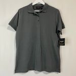 Polo Ultra Club Women’s The Basics Button Short Sleeve  Dark Grey Size Large NWT Photo 0