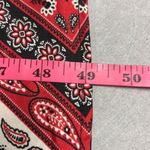 SheIn  Curve 3XL Black Red Bandana Paisley Print Boho Long Sleeve Maxi Dress Photo 8