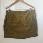 Old Navy  Carpenter Mini Utility Satin Moss Green Streetwear Cute Grunge Skirt 14 Photo 2