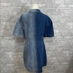 VICI Stylish Two-Tone Denim Mini Dress with attached belt Photo 5