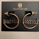 NWT House of Harlow 1960 'Mama' Hoop Earrings Gold Photo 3