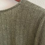 Michael Kors MICHAEL Tie Front Top Green Tone Button Front Contemporary Large Photo 6