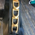 Donna Karan Belmore Small Black Leather Fringe Shoulder Bag Photo 2