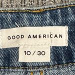 Good American The Cut Off Foldover High Waist Denim Shorts Photo 4