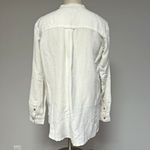 Anthro l Pilcro Ruffled Placket Shirt White Photo 3