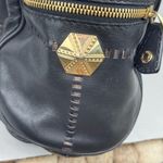 Jimmy Choo  Ramona black soft leather leather metal logo embellished satchel bag! Photo 5