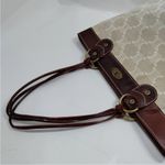 CELINE  Triomphe Cream and Brown Tote Bag EUC Photo 3