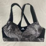 Adidas Supernova Black and Gray Sports Bra with Racerback Design Size Medium Photo 2