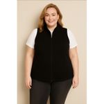 Talbots ‎ Vest Women 2X Black Lightweight Full Zip Pockets Outdoors Preppy Casual Photo 1