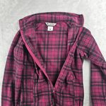 Columbia  Full Zip Fleece Sweater Jacket Women's Size Medium Pink Plaid Photo 3