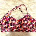 Eco Beach Women's Pink and Orange Patterned Bikini Top Photo 0