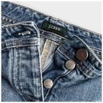 J.Crew  Vintage Light Wash Button Fly Denim Jeans Skirt Sz 10 Petite Photo 5