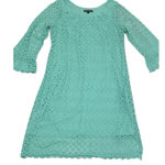 J. McLaughlin Chris Mclaughlin Green/ Blue Embroidered Lace Short-Knee Length Dress Size 18 Photo 0