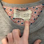 Anthropologie Saturday Sunday Gray Sweatshirt Tunic Zipper 3/4 Sleeve Top XS Photo 4