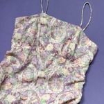 Vintage 70s Purple and Pink Sleeveless Floral Full Length Formal Dress Size 12 Photo 1