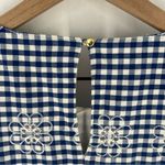 Sail To Sable  Gingham Cotton‎ Eyelet Floral Embroidery Flutter Sleeve Midi Dress Photo 12