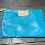 Kate Spade  Blue Patent Leather Zipper Pouch Clutch Photo 0