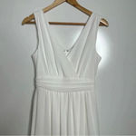 Lulus  Thoughts Of Hue White Surplice Maxi Dress Size XS Photo 3