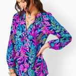 Lilly Pulitzer NWT  Elsa top Aegean Navy Calypso Coast Photo 0