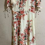 Faithfull the Brand Brida Magnolia yellow floral Midi Dress NEW SMALL Photo 0