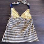 Mossimo Blue Stripe Halter Tank Top Size Small Blue Photo 3