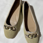 Donald Pliner  Women's Raya Woven Ballet Flat Beige Size 10 Photo 0