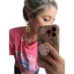 Womens fashion dangle earrings Tan Photo 2