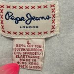 Pepe Jeans Vintage Bodysuit Floral Blue Cream Corset and Lace Detail Size Large Photo 8