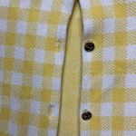 Draper James RSVP Yellow Gingham Check Button Up Cardigan Sweater Size S Photo 2