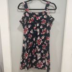 Blue Rain  Juniors Floral Flower Print Cold Shoulder Tank Sun Brunch Dress XS Photo 2