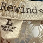 Rewind  Polyester Blue Print and Lace Yoke Size Large Photo 4