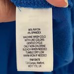 Kenar Cowl Neck Waist Defined Sleeveless Dress Knee Length Cobalt Blue Medium Photo 6