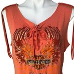 Harley Davidson Vintage Orange Tassel Crop Tank Top Photo 9