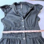 Free People  Chester Washed-Black Peplum A-Line Mini Dress XS Photo 7