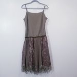 John Fashion Linen Blend Fairy Floral Dress Crochet Knit Green Size M Photo 1