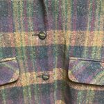 that’s me Vintage 90’s Purple and Orange Plaid Wool Jacket Blazer Coat Size 10 Photo 4