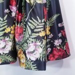 Sherri Hill Floral Fit and Flare Satin Mini Dress Lace Up Back with Pockets Photo 14