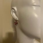 Rose Gold Color Brilliant Flower Marquise Round Multicolor Earrings Photo 9