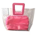 STAUD ‎ Shirley Clear Handle PVC Bag Pink Photo 3