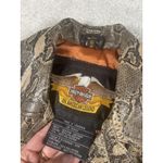 Harley Davidson Limited Edition Leather Moto Jacket Black & Python Snakeskin SW Photo 4